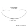 Minimalist stainless steel choker necklace for women, stylish open collar jewelry. - Open Loop / 3mm / Steel