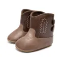 Bottes de cowboy en cuir PU pour bébé, vue détaillée, chaussures brodées marron clair - 12cm (6-12 Mois) / Brun Foncé