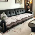 Copridivano in Ciniglia Vintage Quattro Stagioni Universale Antiscivolo Arredo Casa - 70*70cm / Stile Fei Hua - caffè