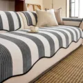 Fodera per divano in ciniglia a righe nere e bianche, elegante cuscino protettivo. - 70*70cm / Righe larghe - Grigio
