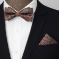 Set papillon e fazzoletto da taschino paisley retrò da uomo, accessori classici per abito. - Vintage Paisley Set (2179)