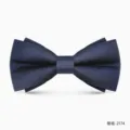 Farfallino blu da uomo, ideale per matrimoni, abiti formali e testimoni. Stile classico. - Blu Jacquard (2174)