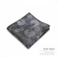 Pañuelo de bolsillo floral retro para hombre, traje casual de negocios, regalo elegante. - Cuadrado Grande / Gris Oscuro(9437)