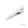Pince à cravate en métal argenté pour homme tenue formelle d'affaires 6cm élégante - Style 11