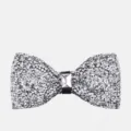 Papillon brillante in cristallo strass da uomo matrimonio sposo banchetto stile britannico. - Argento Elegante