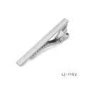 Pince a cravate homme argente 6cm barrette metal rayee costume affaire classique mode - Style 02