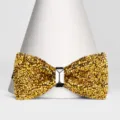 Papillon in strass dorati per bambini, fiocco di cristallo lucido per spettacoli. - Farfallino Classico (S231) / Strass, oro
