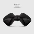 Farfallino nero da uomo, elegante accessorio formale in raso tinta unita per matrimoni e abiti. - Nero Raso (2169)