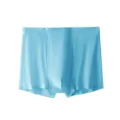 Vista dettagliata dei boxer da uomo senza cuciture in seta ghiaccio azzurro chiaro, traspiranti. - Taglia L / Blu
