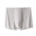 Dettaglio boxer uomo seta di ghiaccio senza cuciture, tessuto leggero, grigio chiaro. - Grigio chiaro