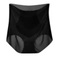 Mutandine modellanti a vita alta senza cuciture da donna traspiranti comode controllo pancia - M (Consigliato 40-50 kg) / Nero