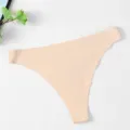 Women's Seamless Thong Nude Ice Silk Low-Waist Briefs Breathable Bikini Underwear SKU - S / Nude