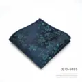 Elegante pañuelo de bolsillo retro con flores para hombre traje business variante - Cuadrado Grande / Azul Oscuro(9435)