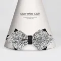 Farfallina con strass brillante per bambini ragazzi spettacolo festa matrimonio elegante accessorio. - Farfallino Appuntito (S330)