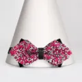 Farfalla scintillante strass per bambini fiocco cristallo festa spettacolo cravatta - Farfallino Appuntito (S335)
