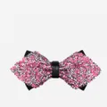 Farfallina lucida in strass rosa per uomini sposo matrimonio banchetto accessorio formale - Rosa Romantico