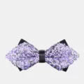 Farfallina da uomo in strass viola brillante, ideale per matrimoni ed eventi formali. - Viola