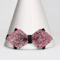 Farfalla strass bambini rosa scintillante cristallo per spettacolo bambini cravatta - Farfallino Appuntito (S337)