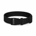Cintura elastica nera per bambini con fibbia in plastica ideale per la scuola e lo sport. - Nero