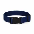 Cintura elastica per bambini con fibbia in plastica, tessuto resistente per scuola. - Blu Marino