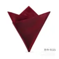 Pañuelo de bolsillo burdeos para hombre boda, tela antiarrugas hecha a mano elegante. - Pañuelo de Bolsillo - 9115 (Burdeos)