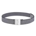 Elastic stretch belt for women, invisible buckle-free design, black and white striped. - Black & White Stripes