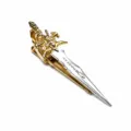 Pince à cravate épée en or et argent pour homme, accessoire élégant pour costume d'affaires. - Flèches de Cupidon or et argent