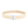 Women's invisible elastic waist belt, adjustable stretch belt for jeans and trousers in beige. - Light Khaki