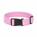 Cintura elastica rosa chiaro per bambini, cintura regolabile con fibbia di plastica. - Rosa chiaro