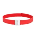 Women's elastic buckle-free lazy belt, adjustable invisible seamless red waist band. - Red