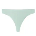 Rippenstrick Tanga Unterwäsche Detailansicht mit weicher Textur und nahtlosem Design. - S / Grau
