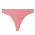 Rosa gerippter, seamless Damentanga, niedrige Taille, bequeme Unterwäsche Detailansicht. - S / Altrosa