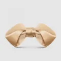 Elegante farfallina in seta color champagne da uomo, ideale per matrimoni e abiti formali. - Champagne (2172)