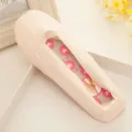 Women ice silk invisible forefoot pads summer thin anti-slip dance half socks beige - White Paper Card + OPP Bag Packaging / Pink