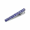 Pince a cravate en metal motif agate bleue pour homme vetement affaires 5.5cm - Motif Nuage Agate Bleue