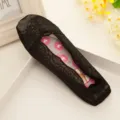 Black lace boat socks, summer thin non-slip silicone invisible short socks for women. - Exquisite Korean Packaging / Black