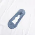 Women's blue lace invisible boat socks, summer thin breathable mesh low-cut design. - Haze Blue