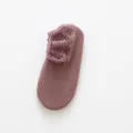 Calze termiche da donna in pile con volant in pizzo, morbide calze da letto corte. - Calzetti sfusi (senza confezione) / Viola