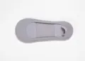 Calzini invisibili grigi in seta di ghiaccio da donna, fantasmini estivi con suola in cotone. - Taglia unica (Confezione con cartoncino bianco) / Grigio
