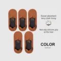 Men's ice silk invisible boat socks summer thin low-cut anti-slip brown casual socks 5 pairs. - Naked Socks Without Any Packaging / Coffee