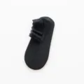 Thermal velvet women socks black winter warm thick lace ruffle short floor sleep socks - Black