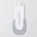 Calzini Mezza Punta Grigi Estate Sottili Tacchi Alti Invisibili con Spalline Trasparenti - Cachi Bianco / Grigio