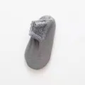 Calze termiche grigie spesse in pile per donna, inverno pizzo volant calzini da pavimento - Calzetti sfusi (senza confezione) / Grigio