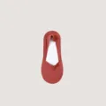 Calzini invisibili in seta di ghiaccio rosso giuggiola, comoda calza estiva traspirante. - Rosso ciliegia