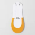 Yellow half-palm invisible boat socks with straps, summer thin anti-slip design for women. - Yellow