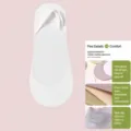 Chaussettes invisibles en soie glacée blanche pour femmes, été fines anti-dérapantes courtes. - Blanc