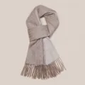 Brown cashmere-feel knit scarf, double-sided two-tone winter warm fringed scarf. - Apricot Elegant