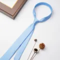 Cravatta con zip azzurro chiaro da uomo, elegante variante con trama fine e curata. - Azzurro