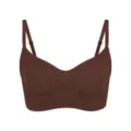 Brauner nahtloser Damen Bralette mit verstellbaren Trägern und bequemer Passform. - XS / Oberteile / Braun