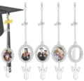 Graduation photo tassel pendant DIY memory charm 2025 oval frame metal gift accessory for cap - Style 2